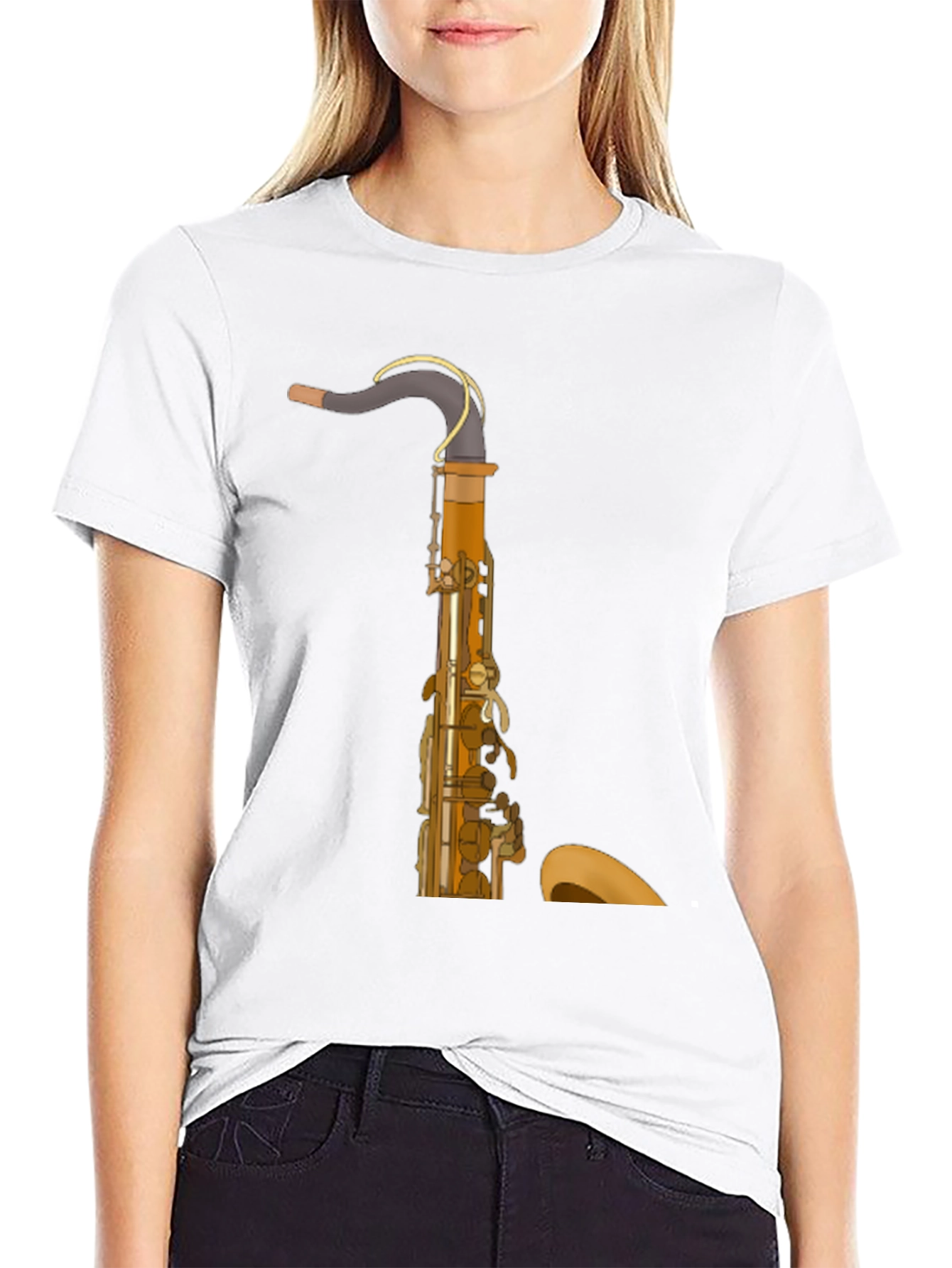 Black Saxophone Graphic T-Shirt - Musician Style view 9