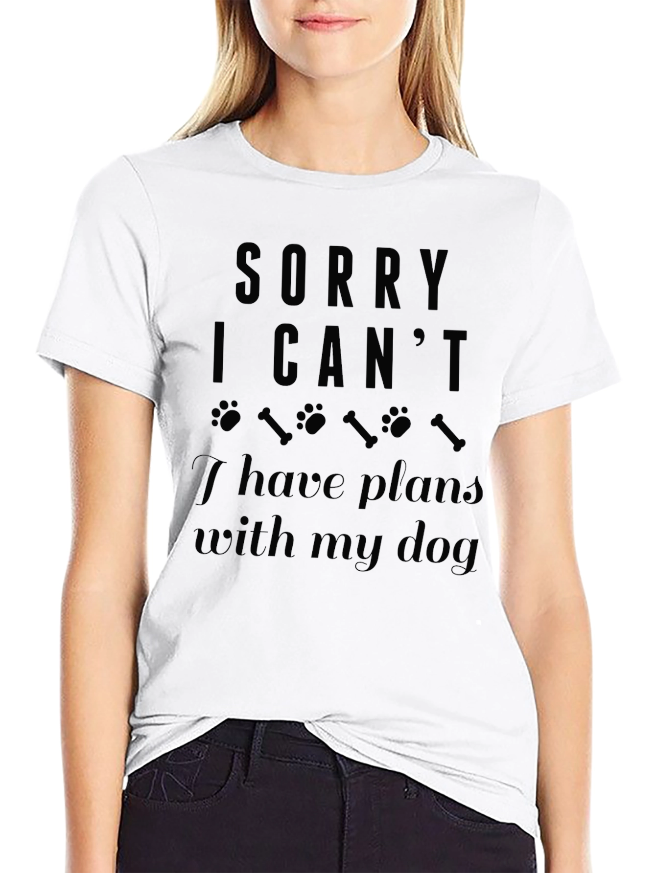 Black Dog Plans Graphic Tee - Sorry, I Can't view 9