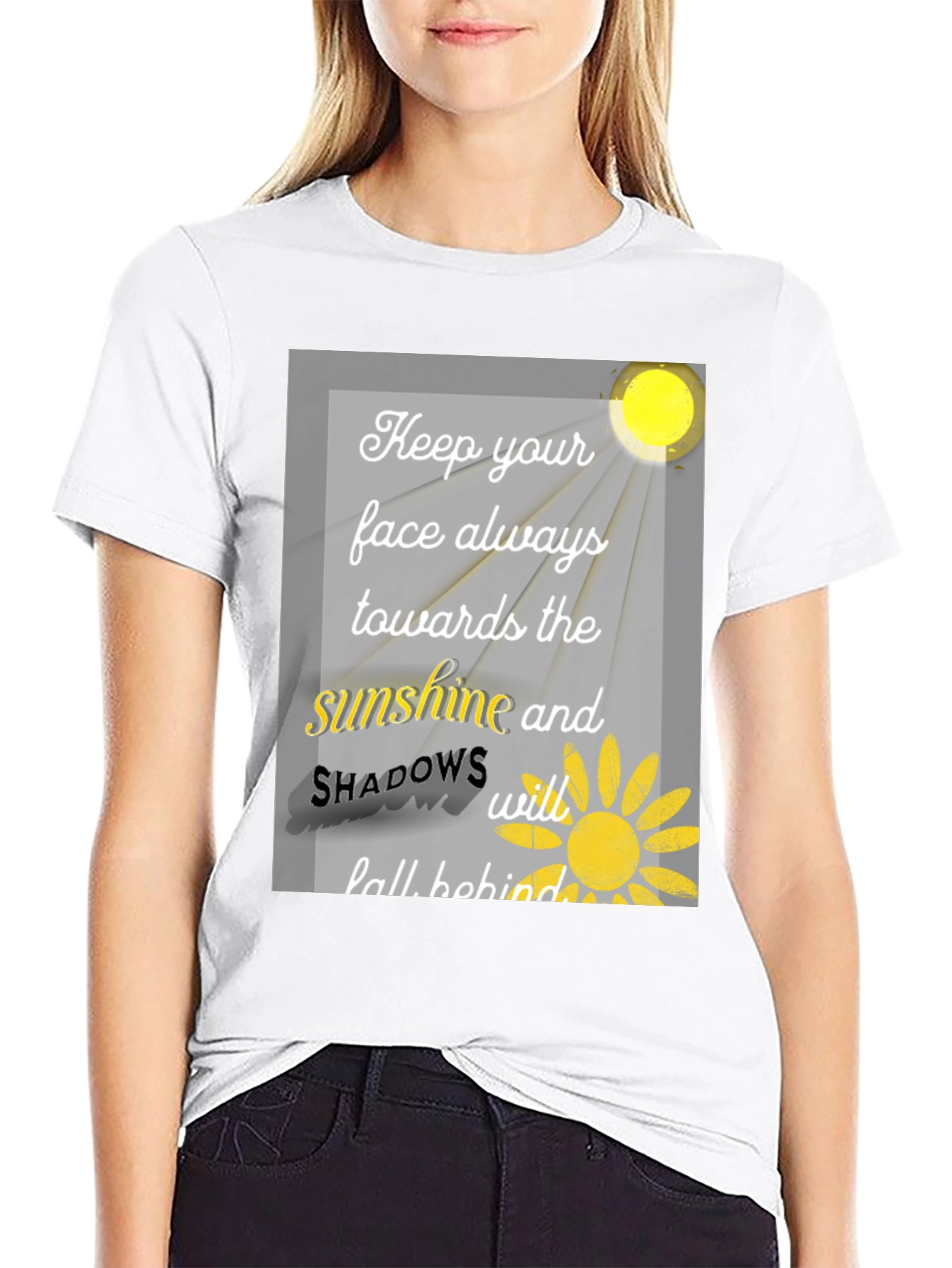 Black Sunshine & Shadows Graphic Tee view 9
