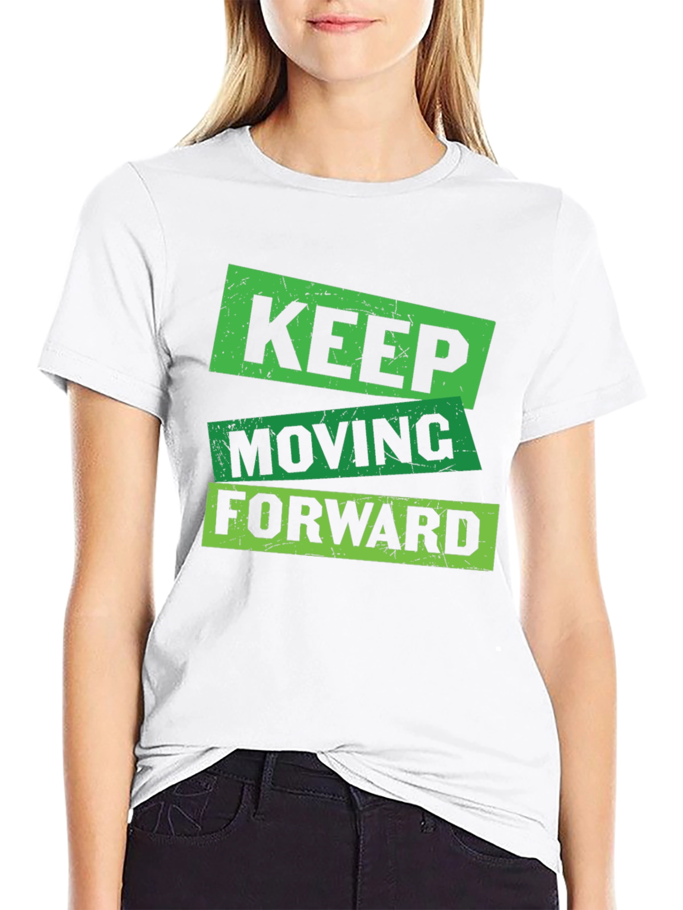 Black Keep Moving Forward Graphic T-Shirt view 9