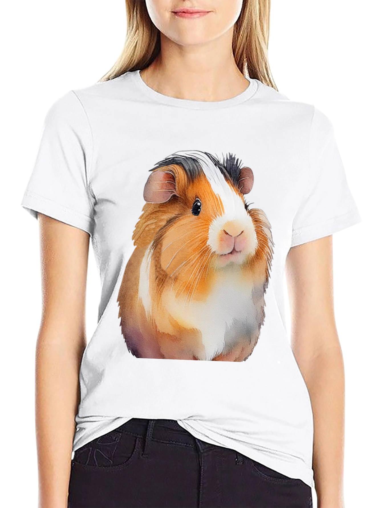 Black Guinea Pig Graphic T-Shirt - Men's Black Tee view 9