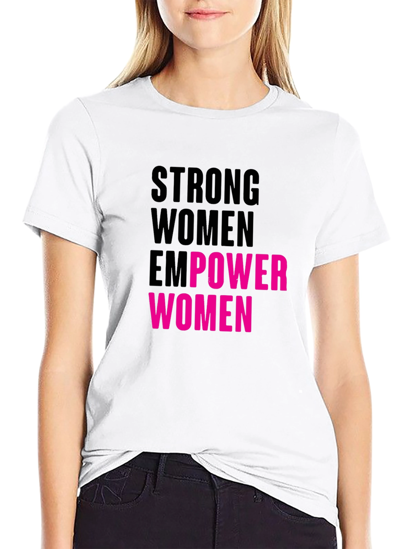 Strong Women Empower Women Graphic Tee - Black - 9
