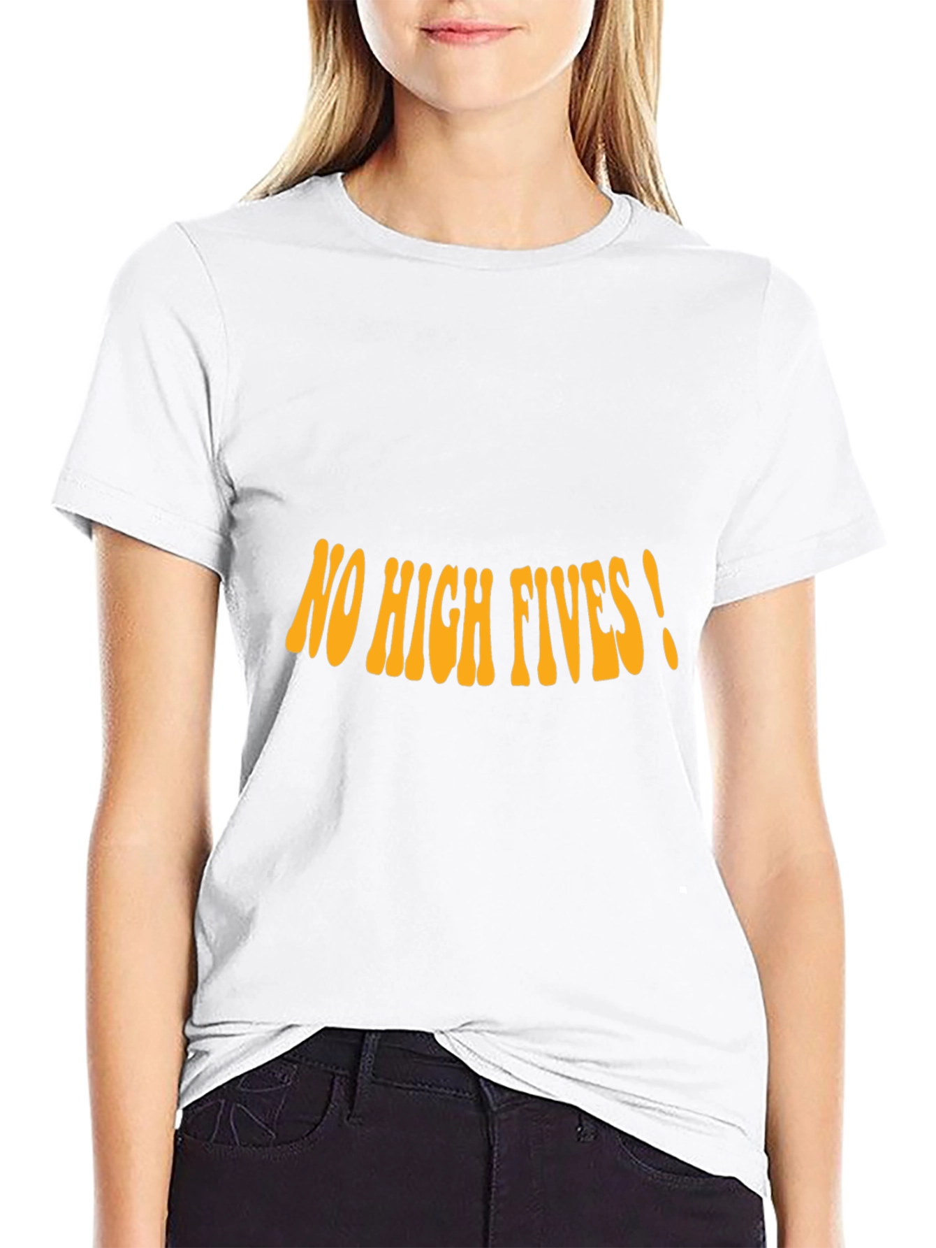 Black No High Fives! Graphic Tee - Black view 9