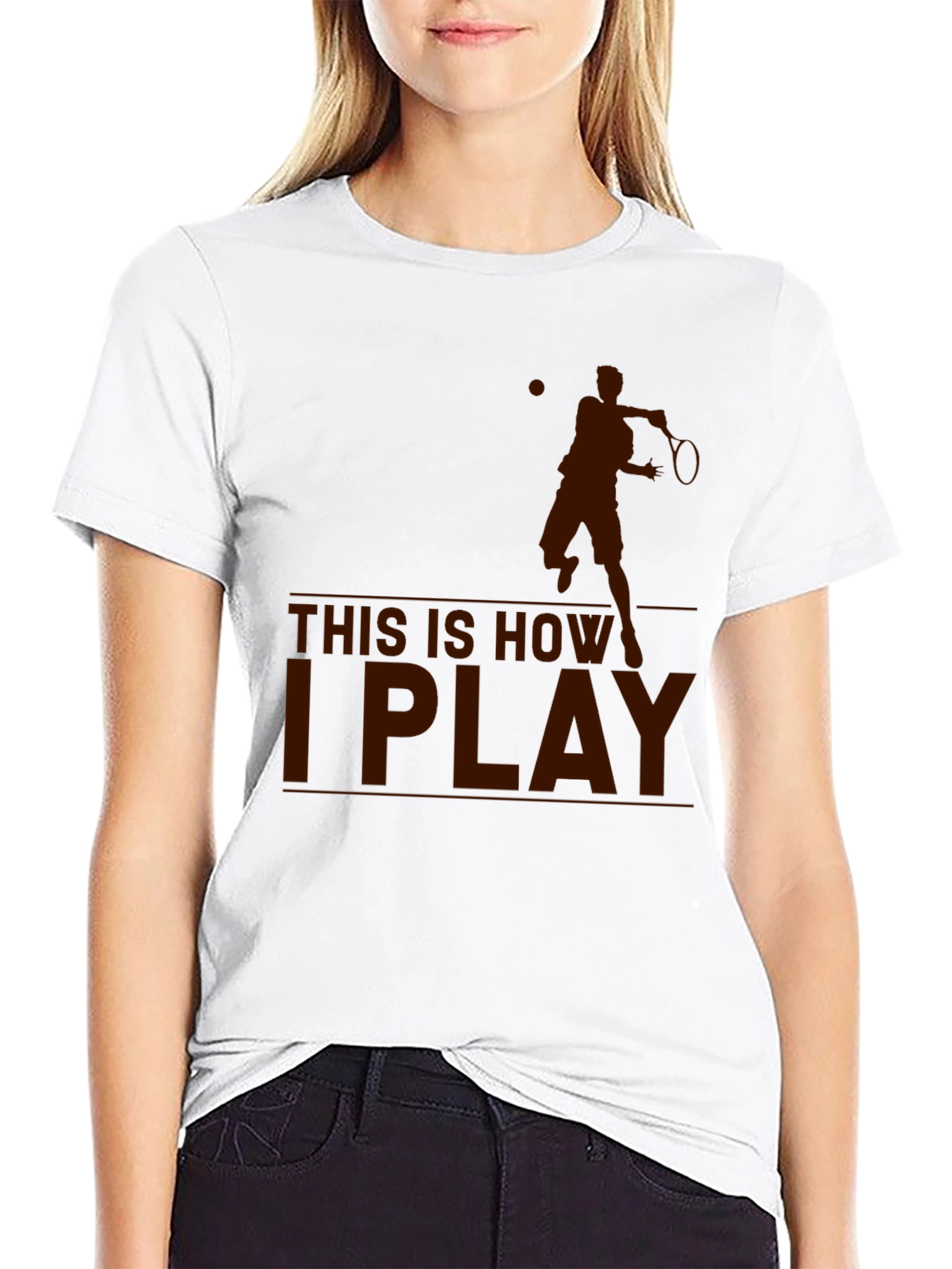 Black Tennis Player Graphic T-Shirt - "This Is How I Play" view 9