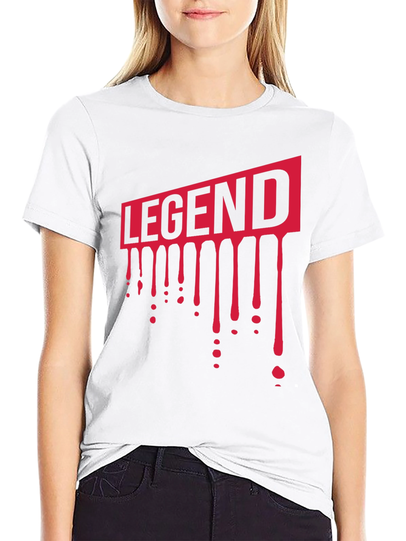 Black Legend Drip Graphic Tee - Black Casual Shirt view 9