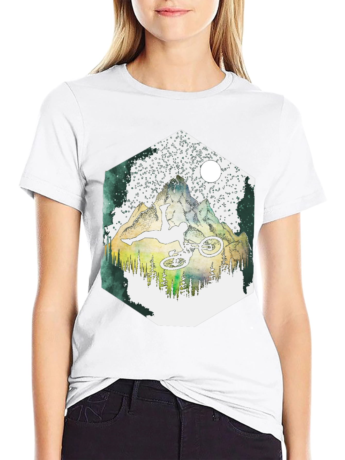 Black Mountain Biker Graphic Tee - Adventure Ready! view 9