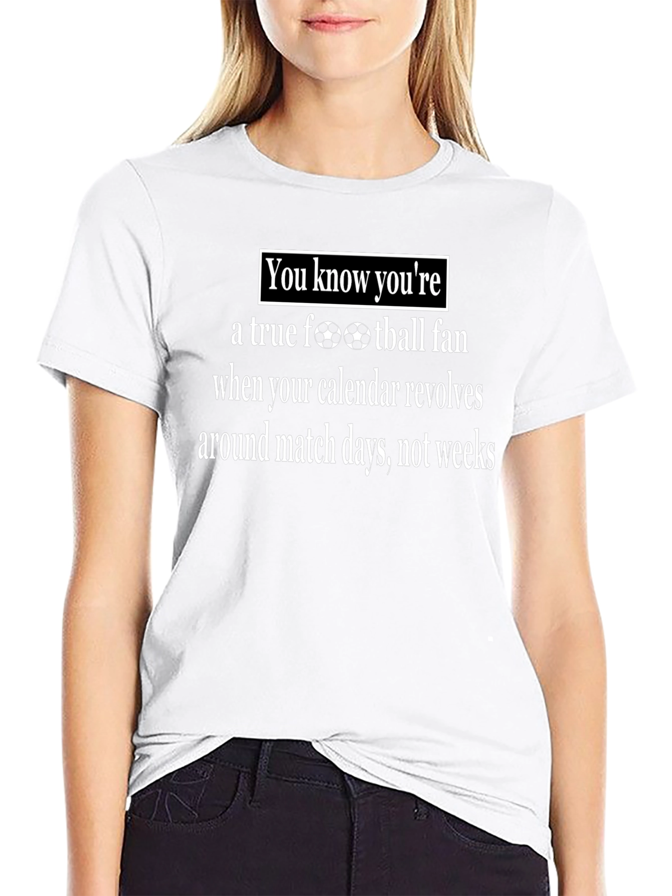 Black True Football Fan Black T-Shirt view 9