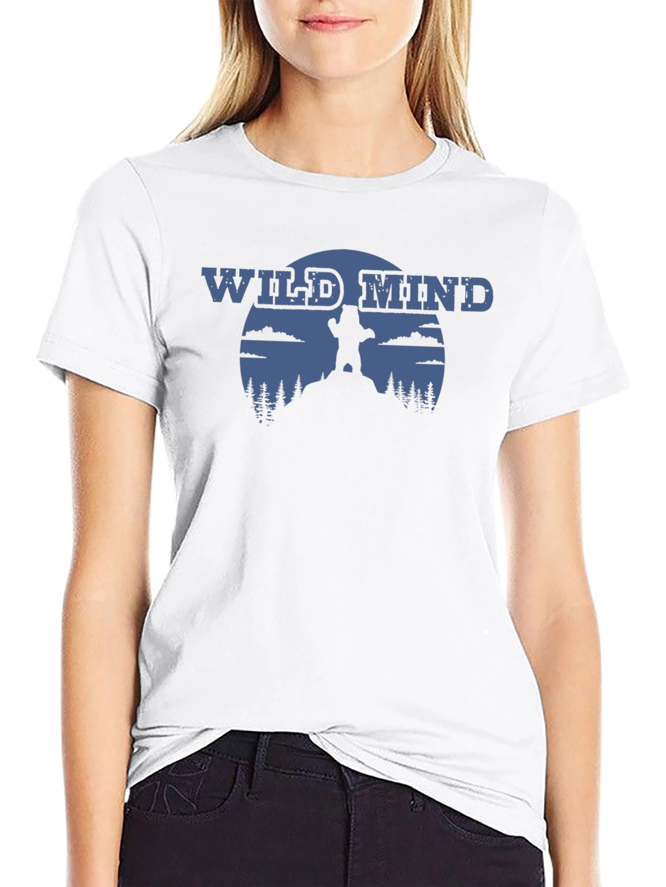 Black Wild Mind Bear Graphic Tee - Nature Inspired Apparel view 9