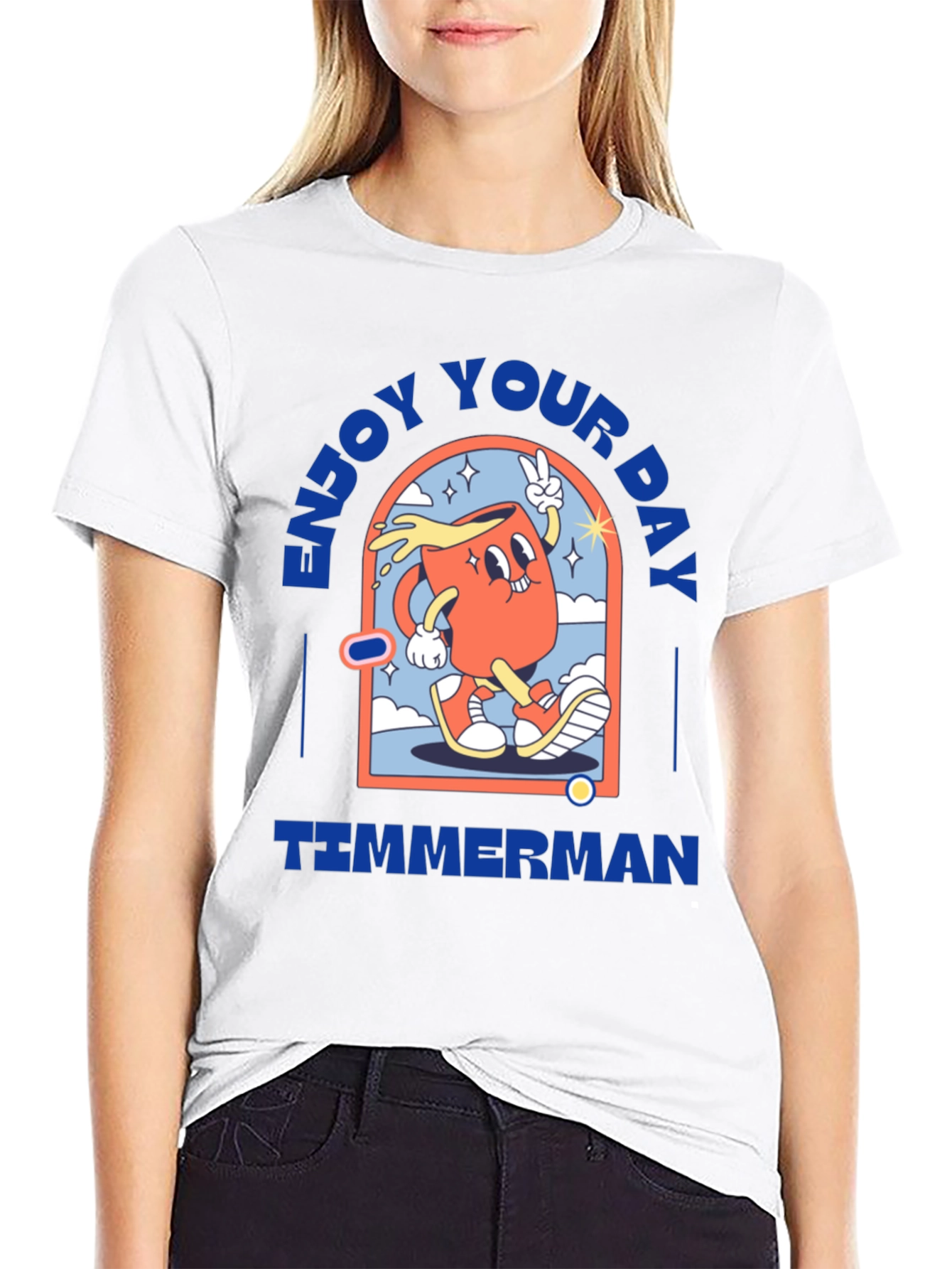 Black Enjoy Your Day Timmerman T-Shirt view 9