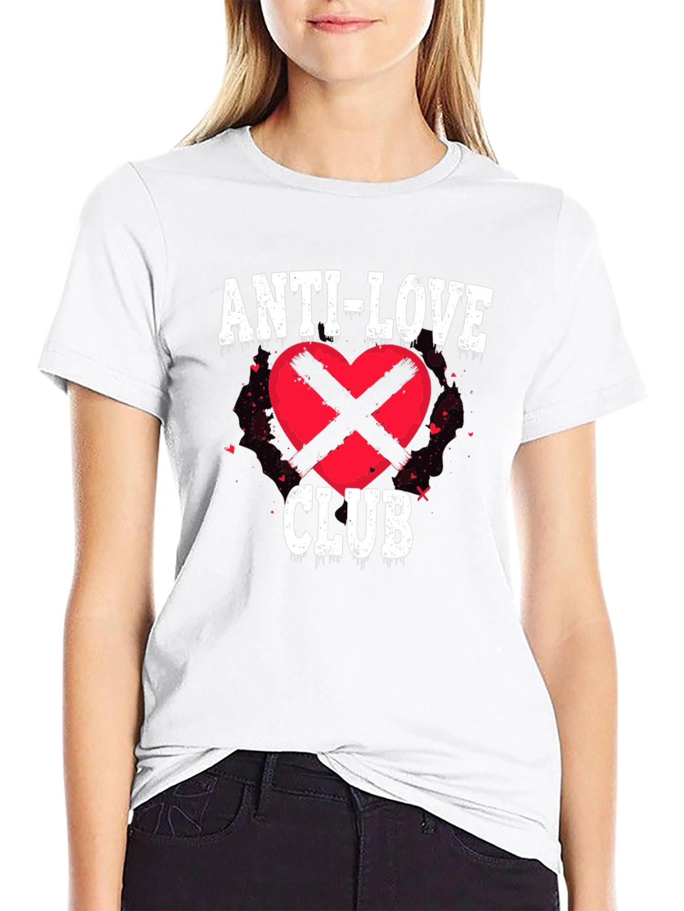 Black Anti-Love Club Graphic T-Shirt view 9