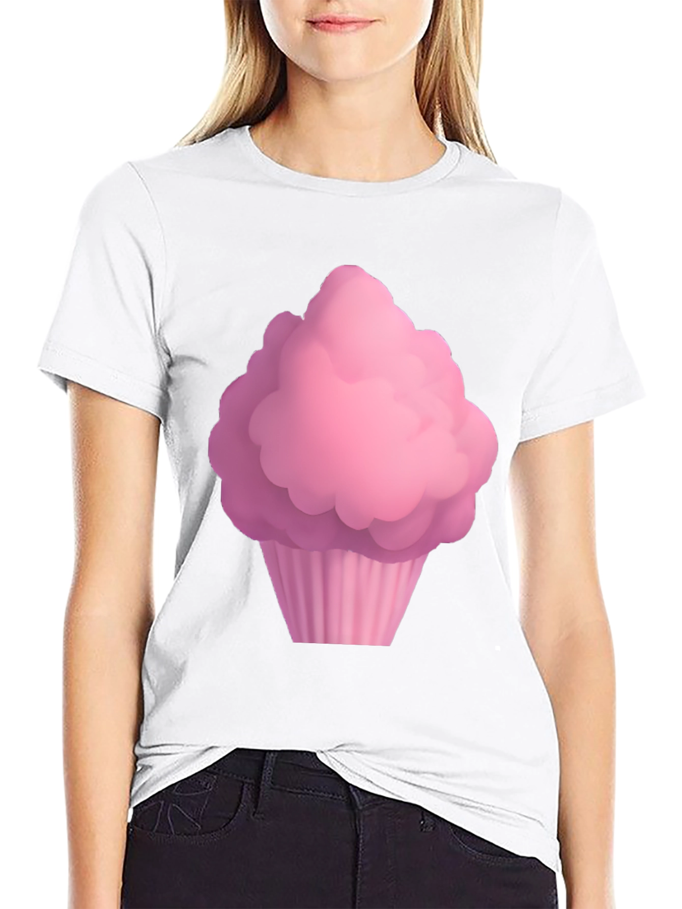 Black Cupcake Graphic Black T-Shirt view 9