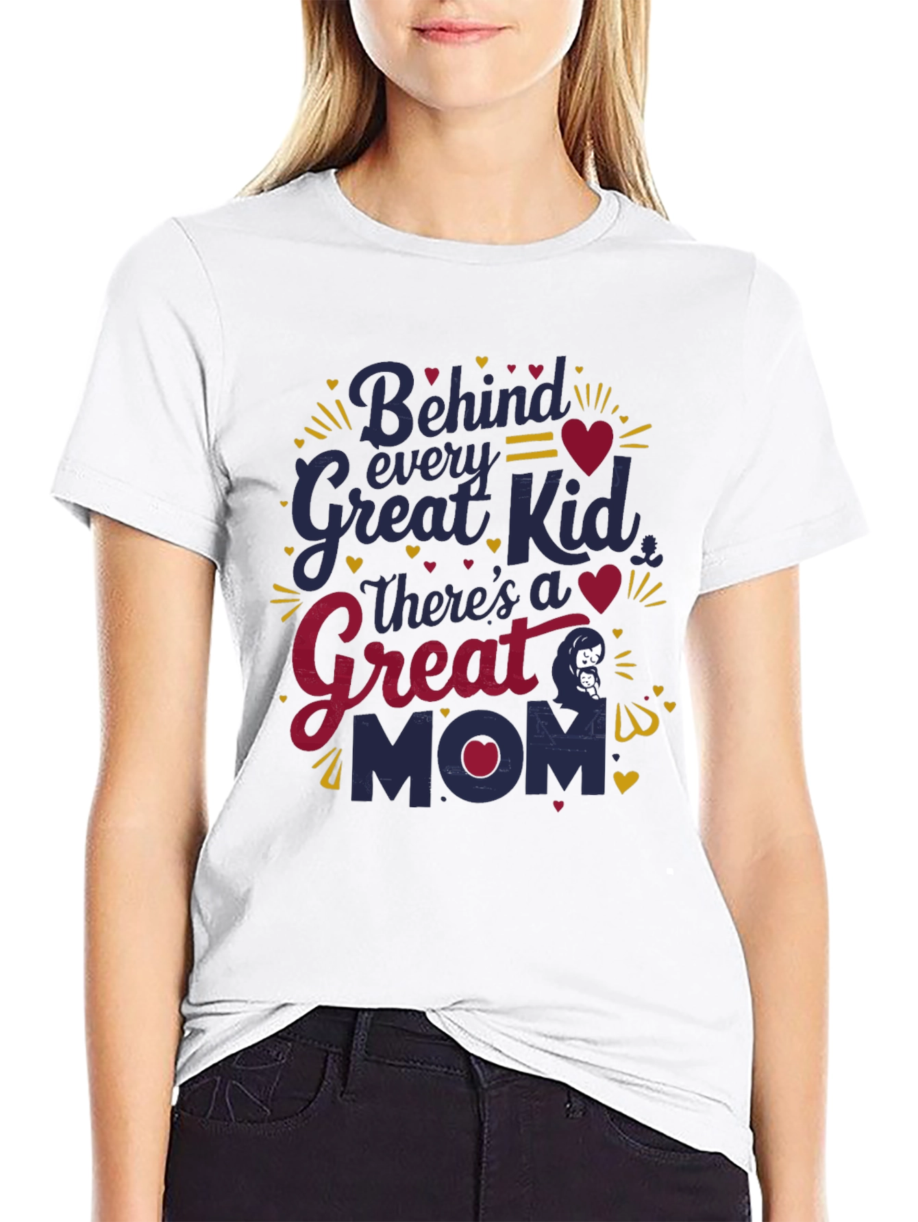 Great Mom T-Shirt - Premium Black Cotton Blend - 9