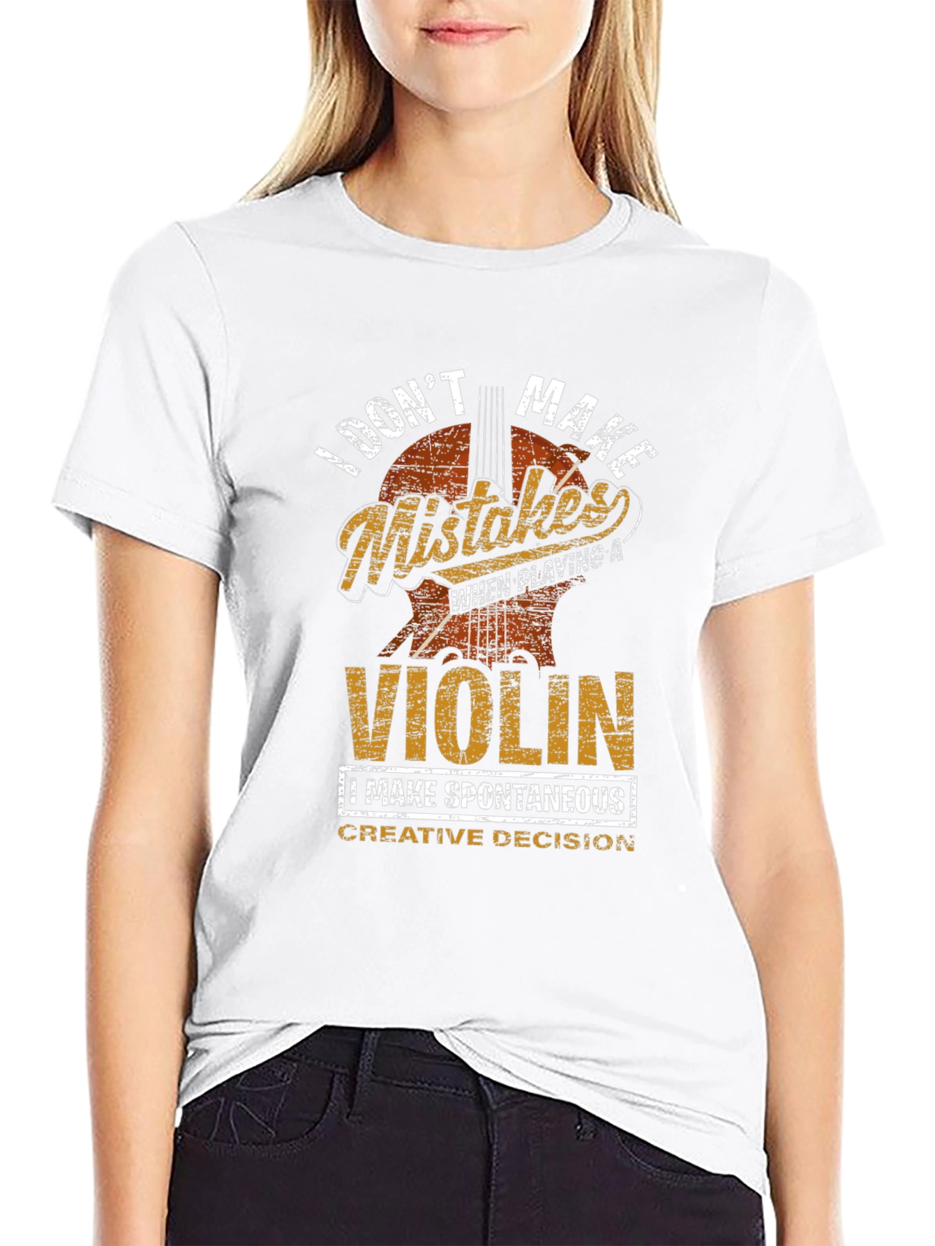 Black Violin Player T-Shirt: I Don't Make Mistakes view 9