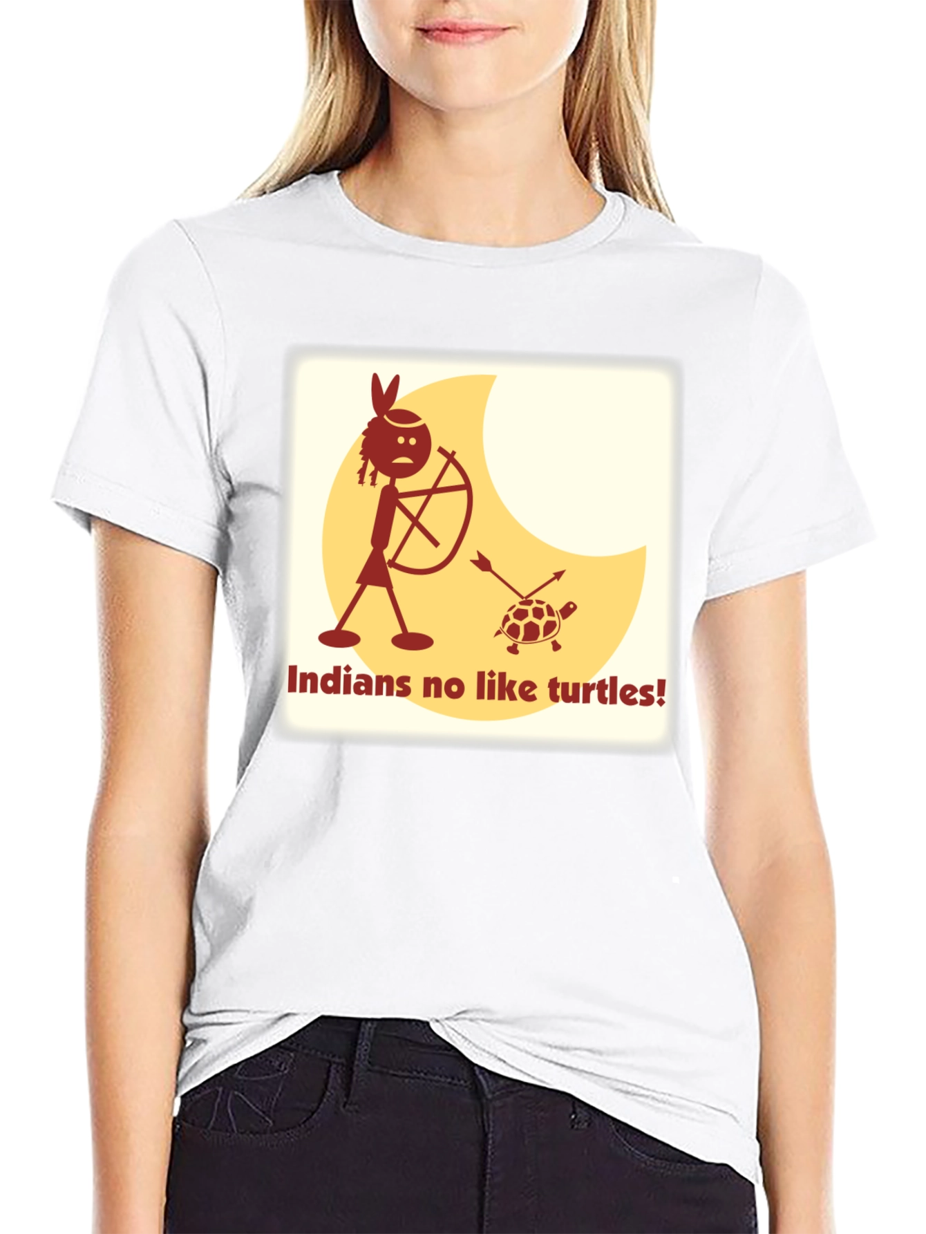 Black Indians No Like Turtles Funny T-Shirt view 9