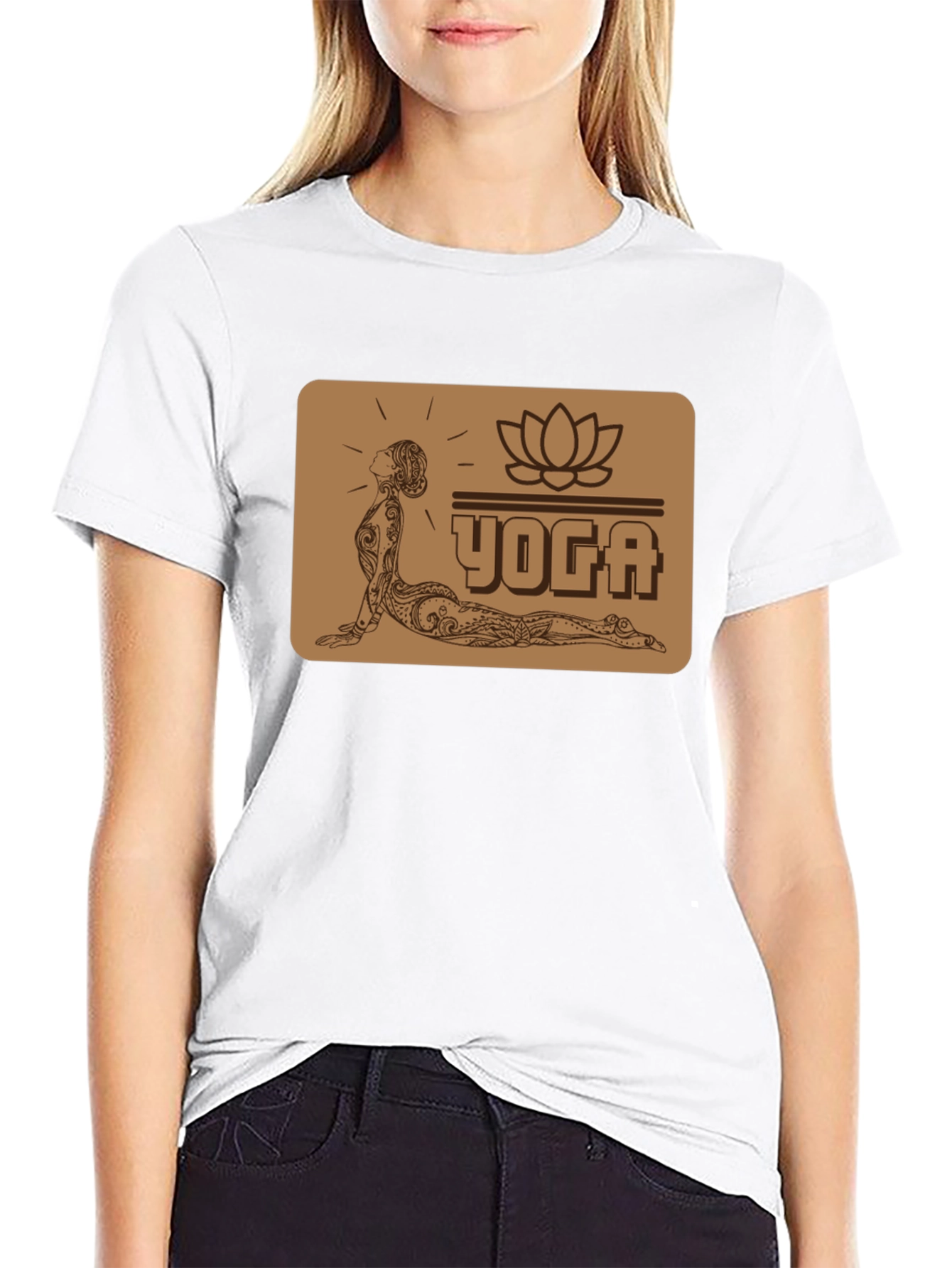 Black Yoga Graphic T-Shirt view 9