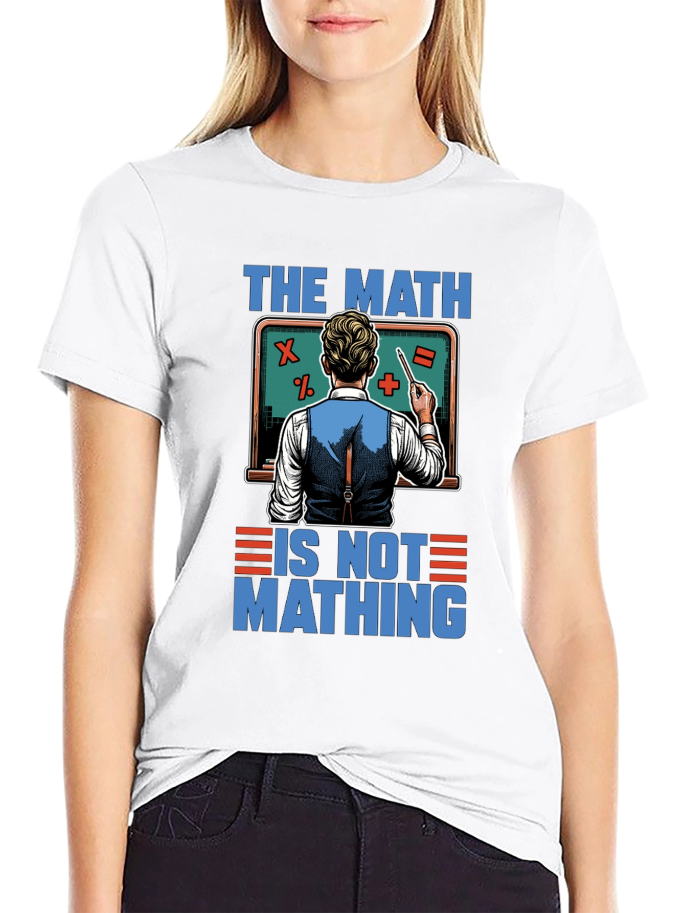 Black The Math is Not Mathing T-Shirt view 9