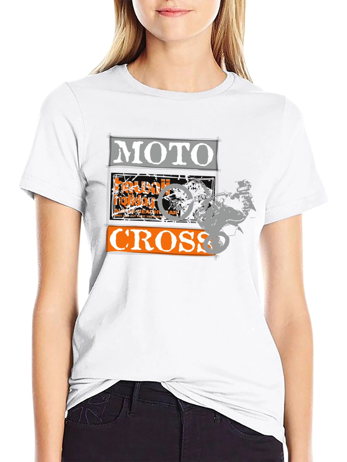 Black MotoCross Graphic T-Shirt - Rider Design view 9