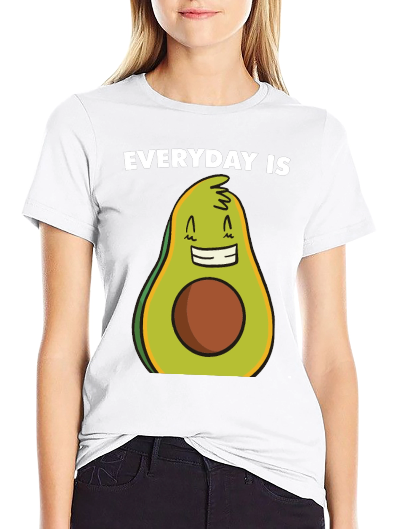 Black Everyday is Avocado T-Shirt - Funny Graphic Tee view 9