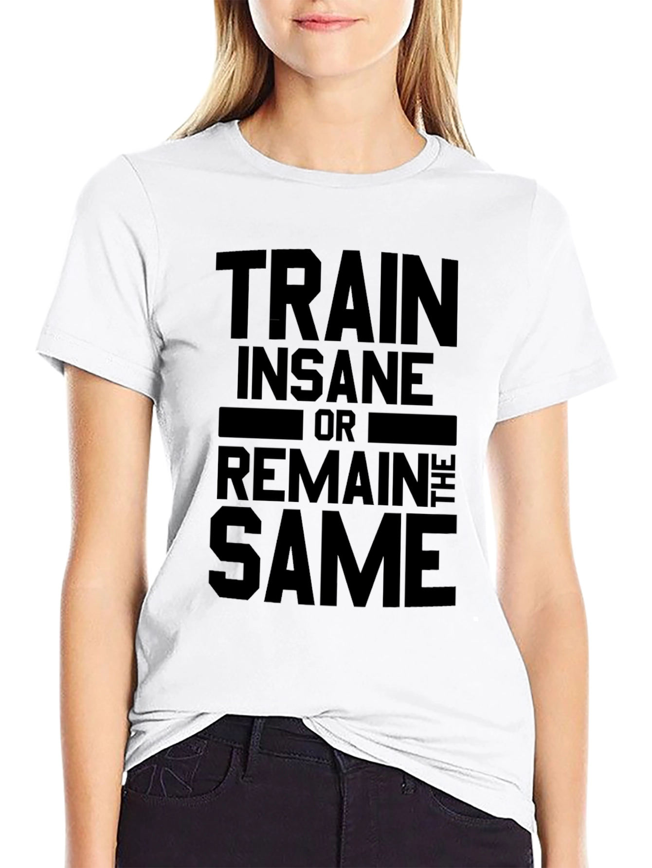 Black Train Insane T-Shirt - Motivational Fitness Apparel view 9