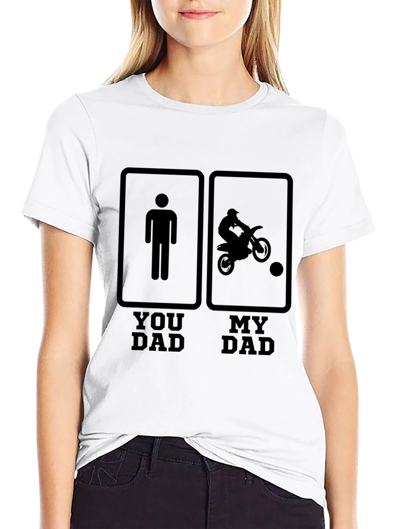 Black You Dad My Dad T-Shirt - Motocross Father's Day Tee view 9