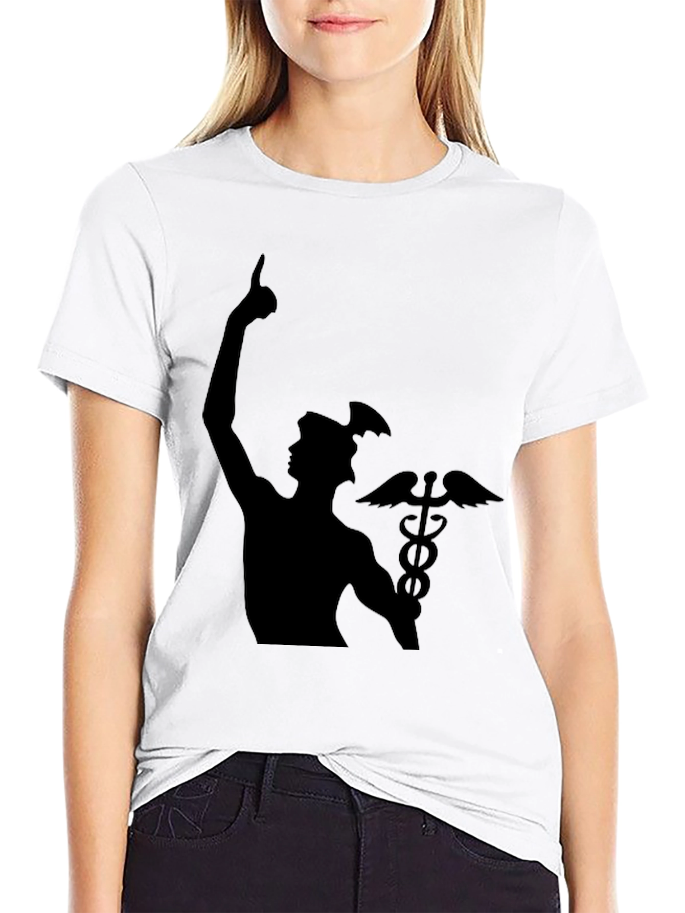 Black Mercury Caduceus Black T-Shirt view 9