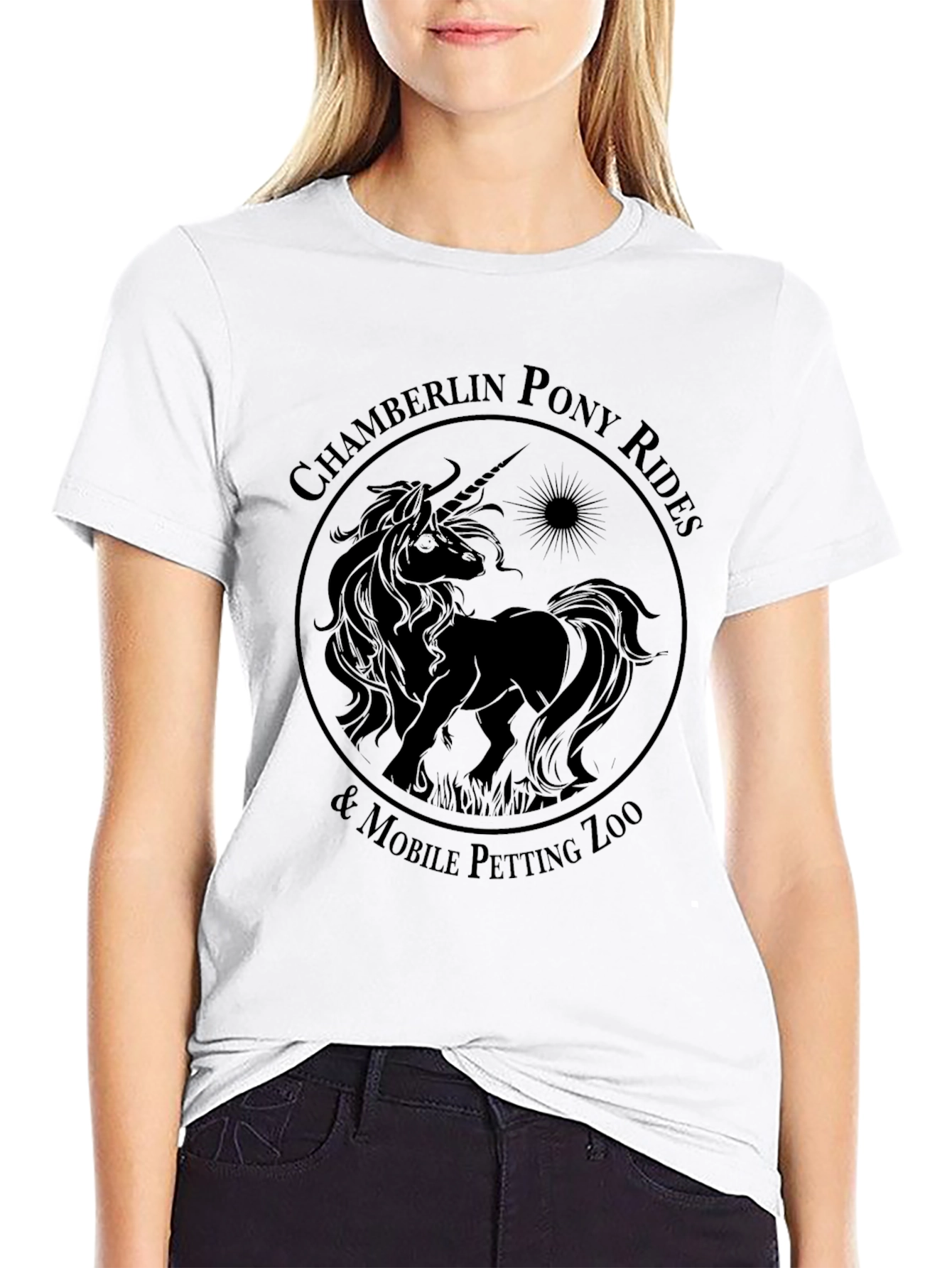 Black Chamberlin Pony Rides T-Shirt view 9