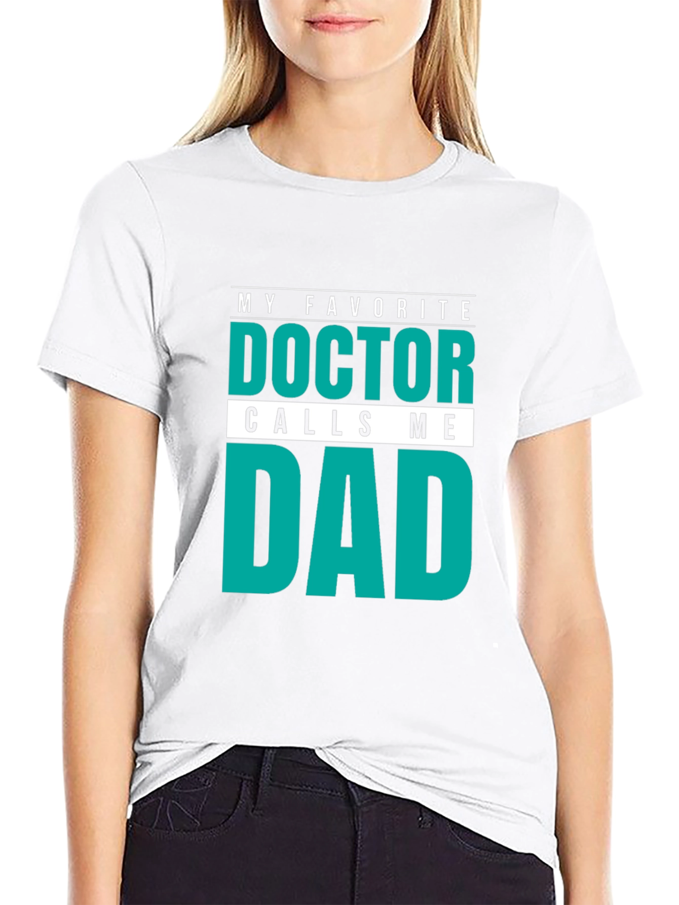 Black My Favorite Doctor Calls Me Dad T-Shirt view 9