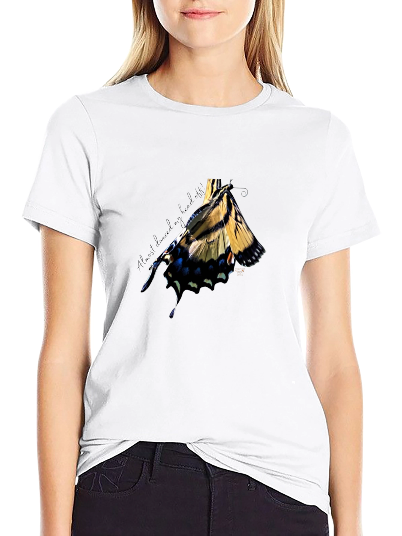 Black Butterfly Graphic Black T-Shirt - Stylish & Unique view 9
