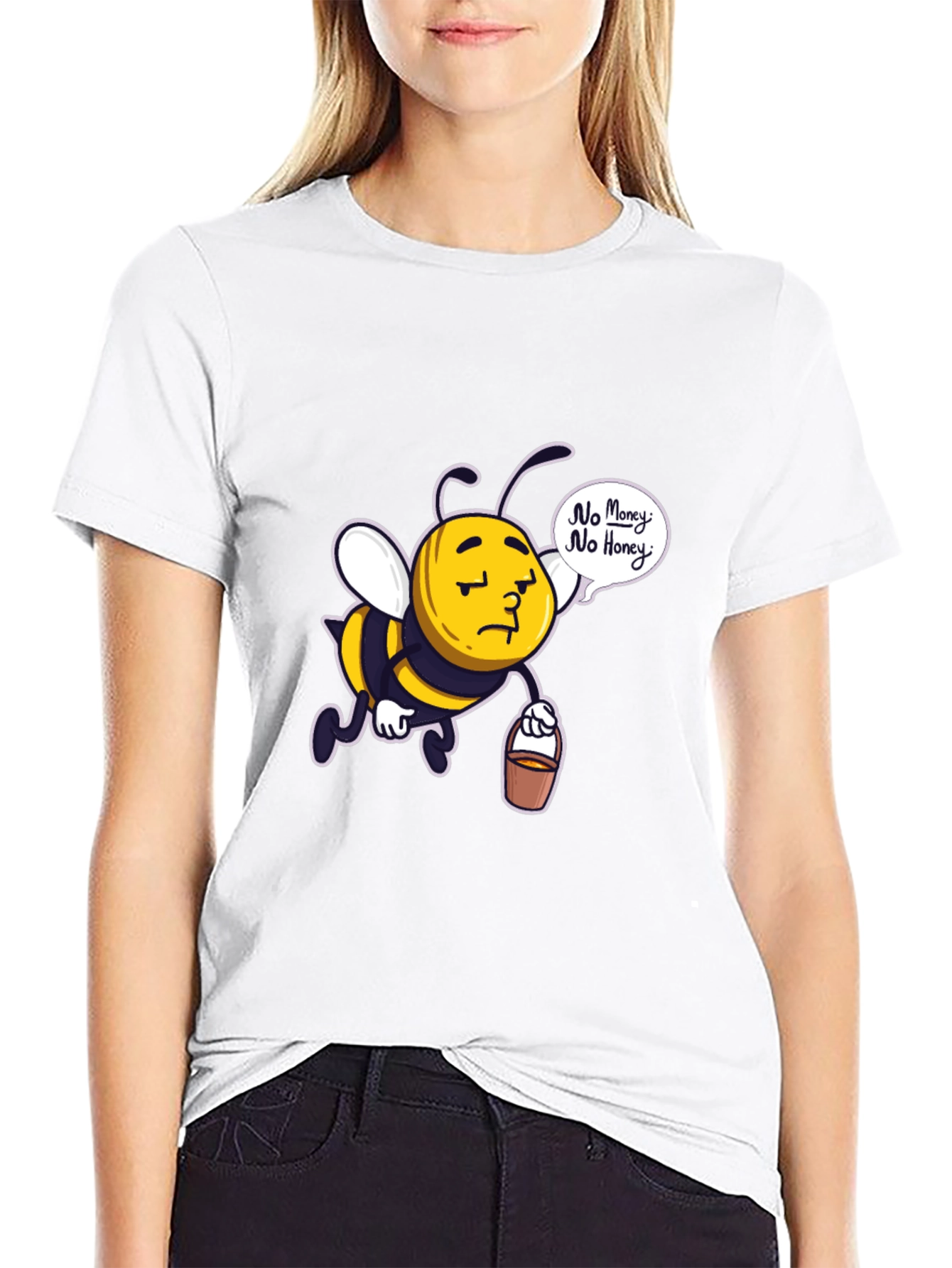 Black Sad Bee "No Money No Honey" Black T-Shirt view 9