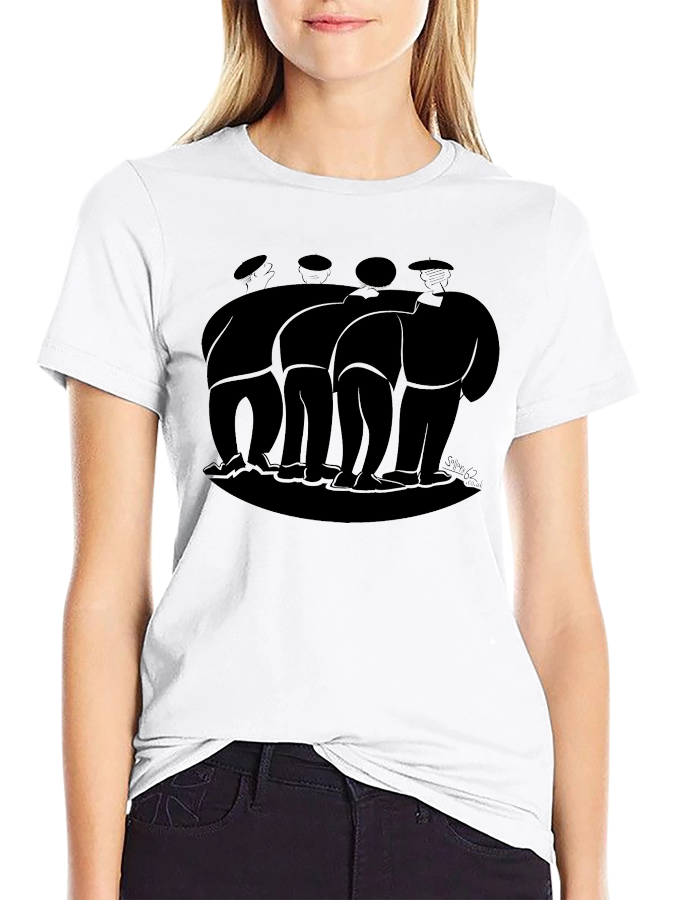 Black Abstract Men Black T-Shirt view 9