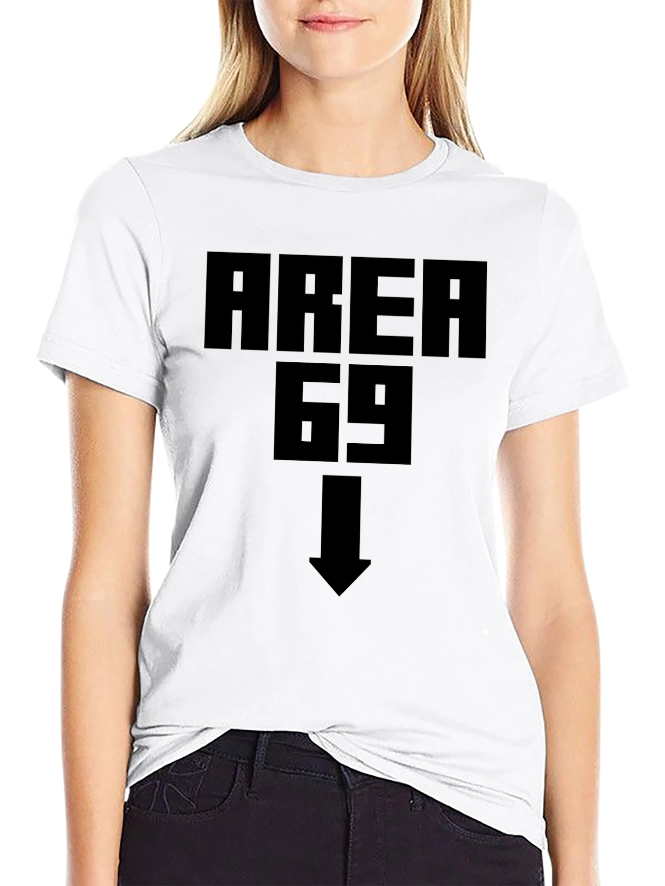 Black Area 69 T-Shirt - Novelty Humor Tee view 9