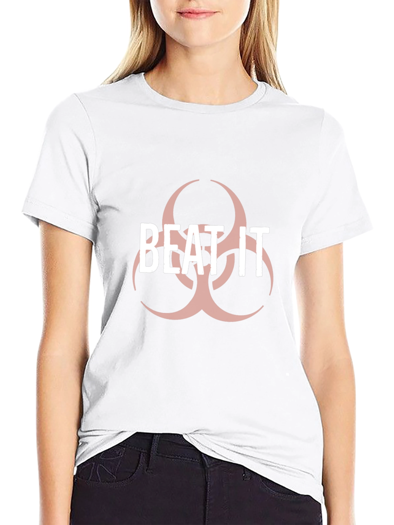 Black Beat It Biohazard T-Shirt - Bold Graphic Tee view 9