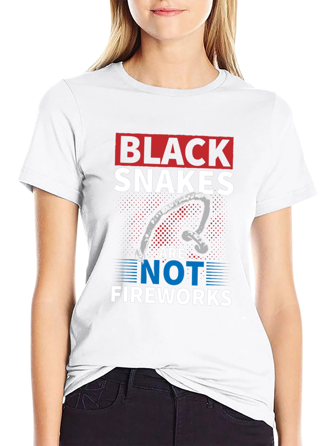 Black Black Snakes Are Not Fireworks T-Shirt view 9