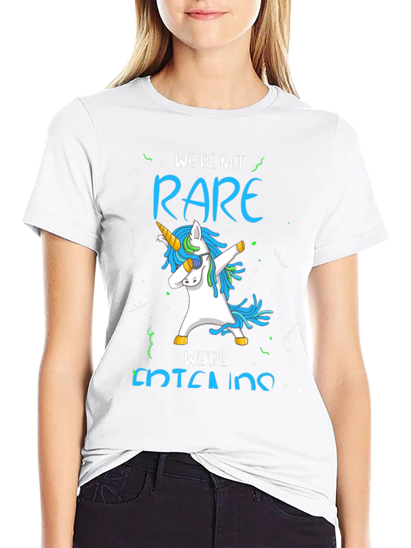 Black Unicorn Dab T-Shirt - We're Not Rare, We're Entertaining view 9