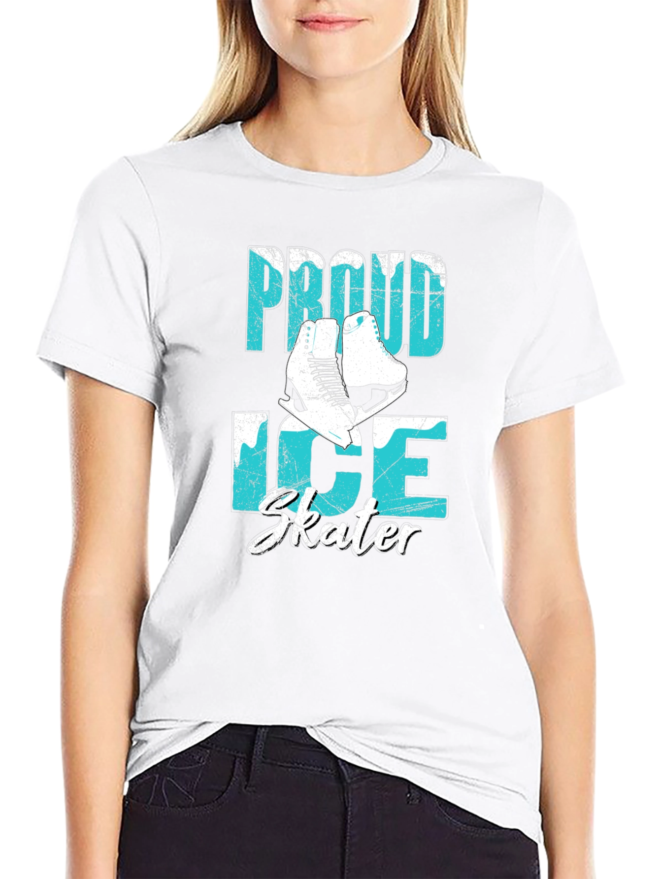 Black Proud Ice Skater Graphic T-Shirt view 9