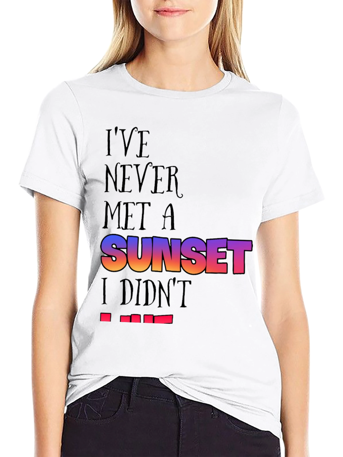 Black Sunset Lover Black T-Shirt view 9