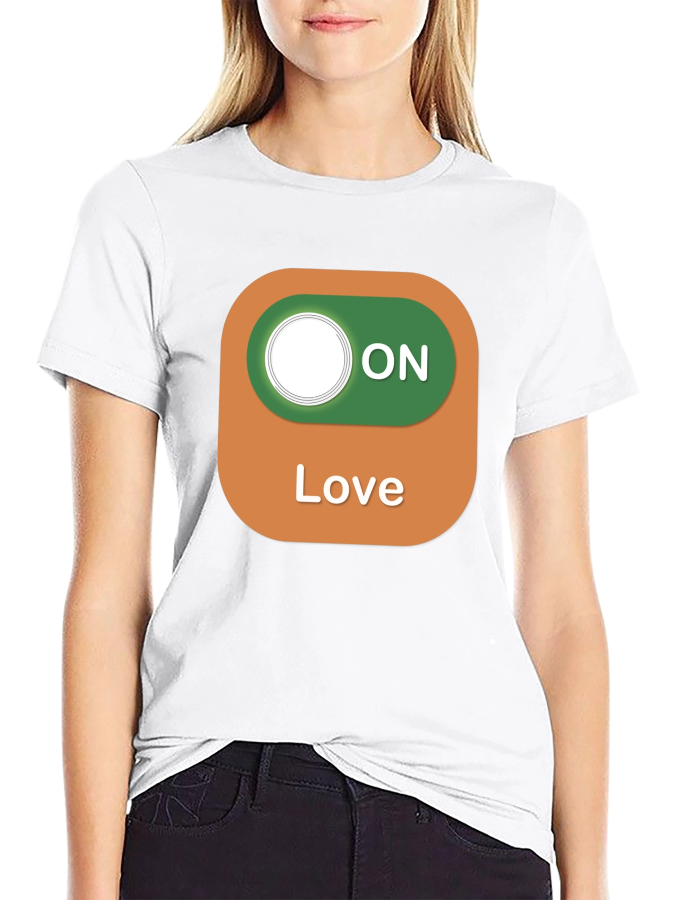 Black Love On Toggle Black T-Shirt view 9