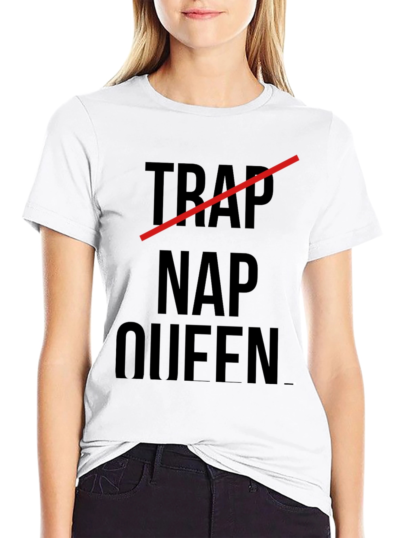 Black Nap Queen T-Shirt - Funny Slogan Tee view 9