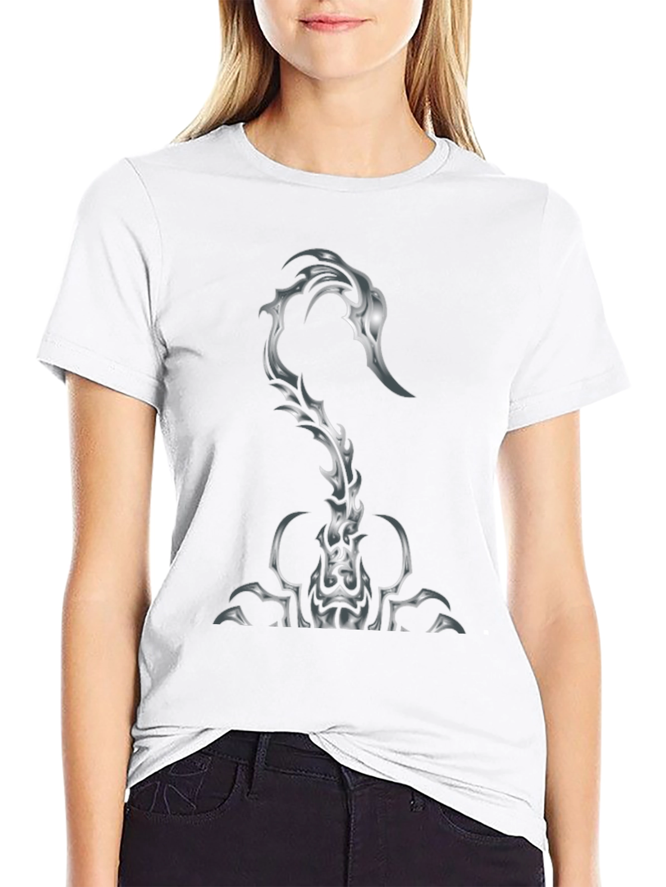 Black Scorpion Graphic Print Black T-Shirt view 9