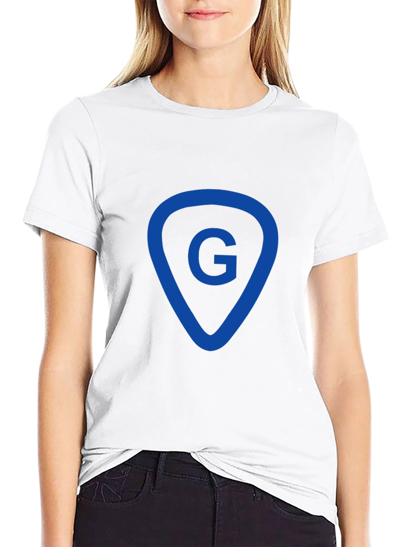 Black Guitarist 'G' Pick T-Shirt - Cool Music Tee view 9