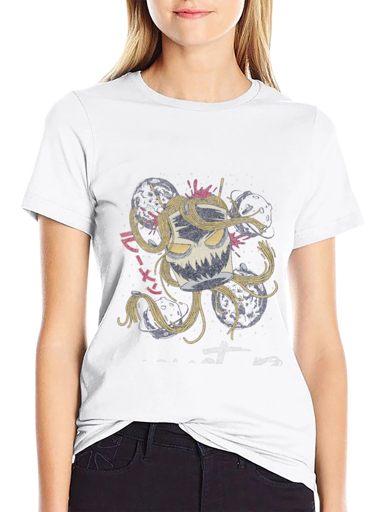 Black Ramen Monster Graphic Tee - Unique Anime Style Shirt view 9