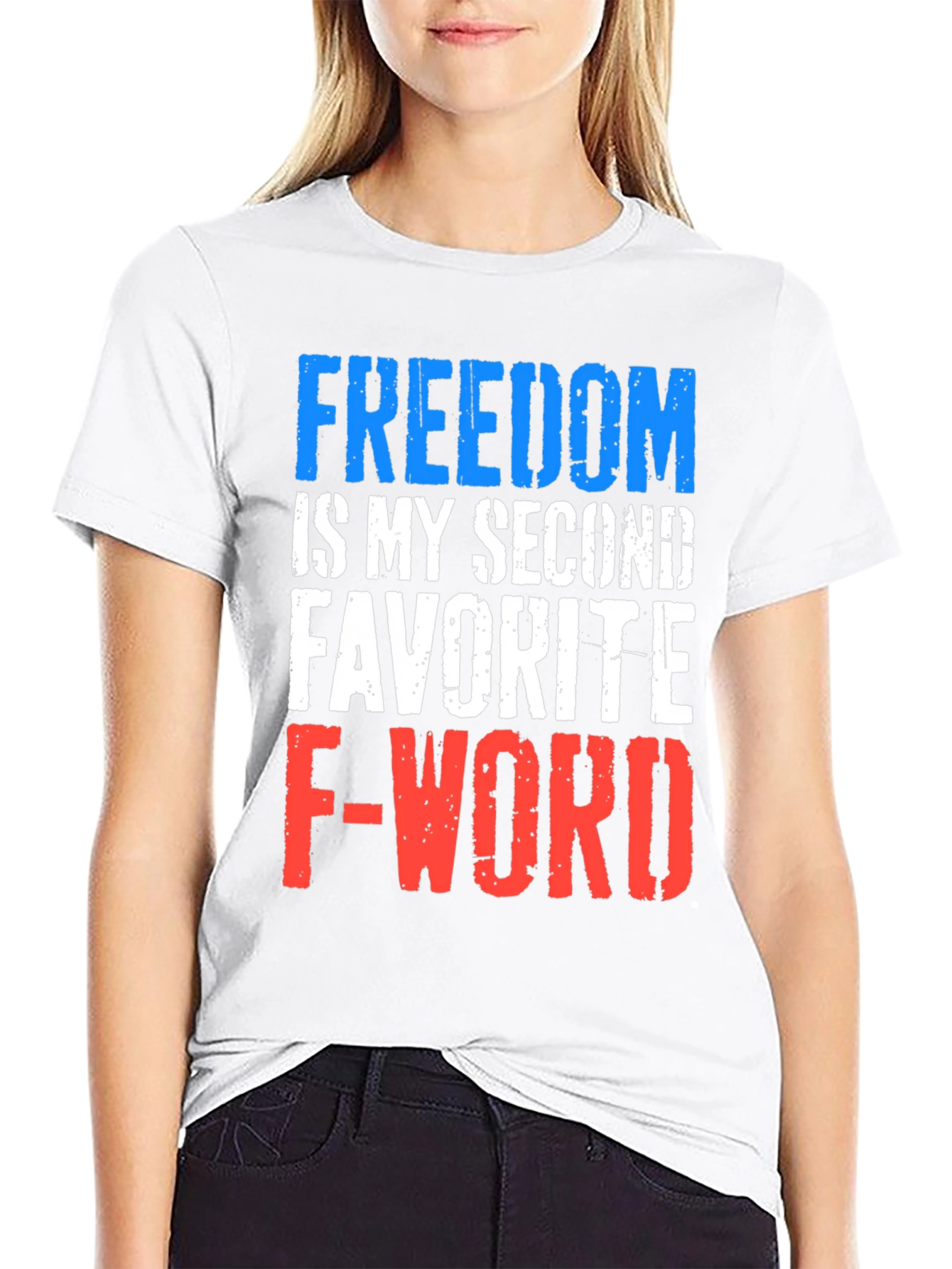 Black Freedom Funny Graphic Tee view 9