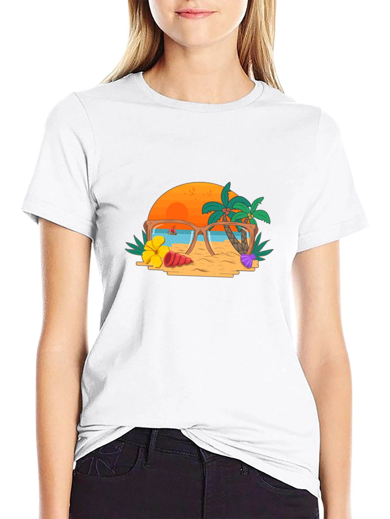 Summer Beach Graphic Tee - 9