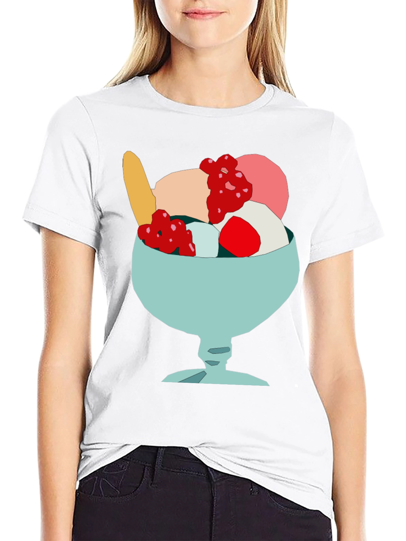 Black Ice Cream Dessert T-Shirt - Fun Novelty Graphic Tee view 9