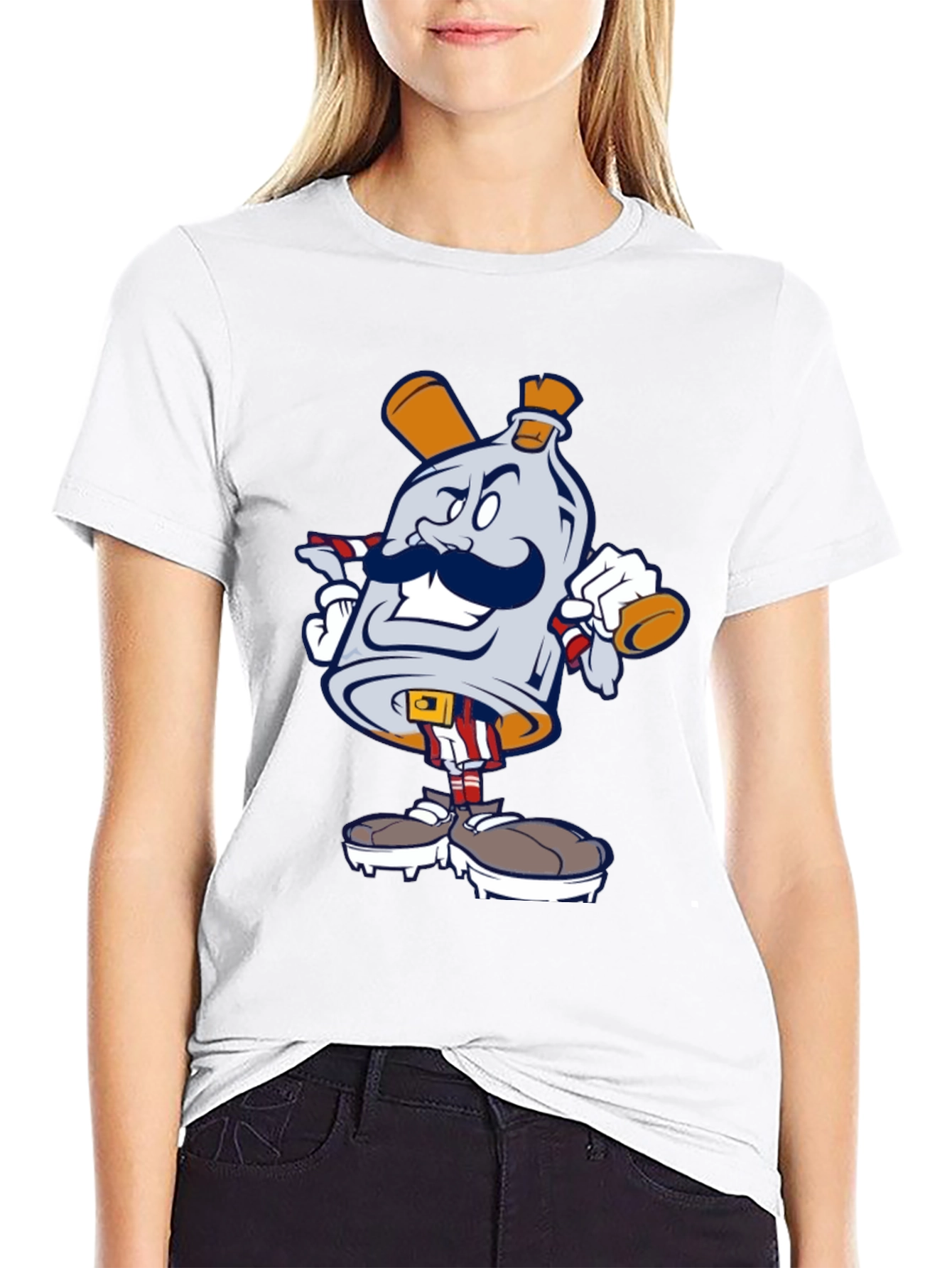 Black Cartoon Character T-Shirt view 9