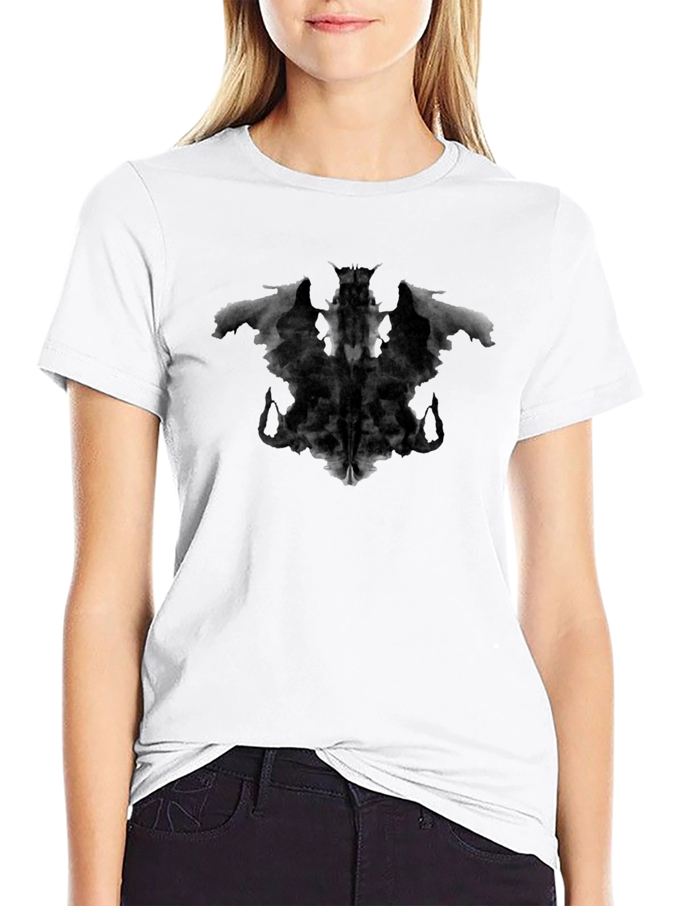 Black Rorschach Inkblot Graphic Tee - Classic Black view 9