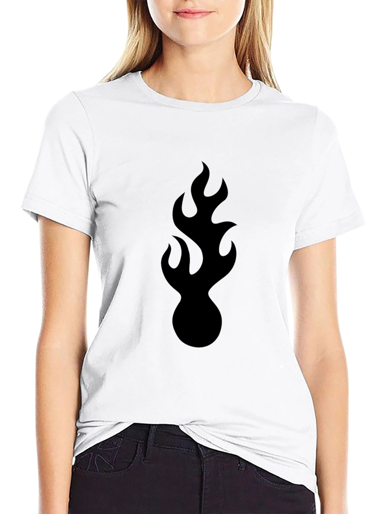 Black Flame Graphic Black T-Shirt - Bold & Stylish view 9