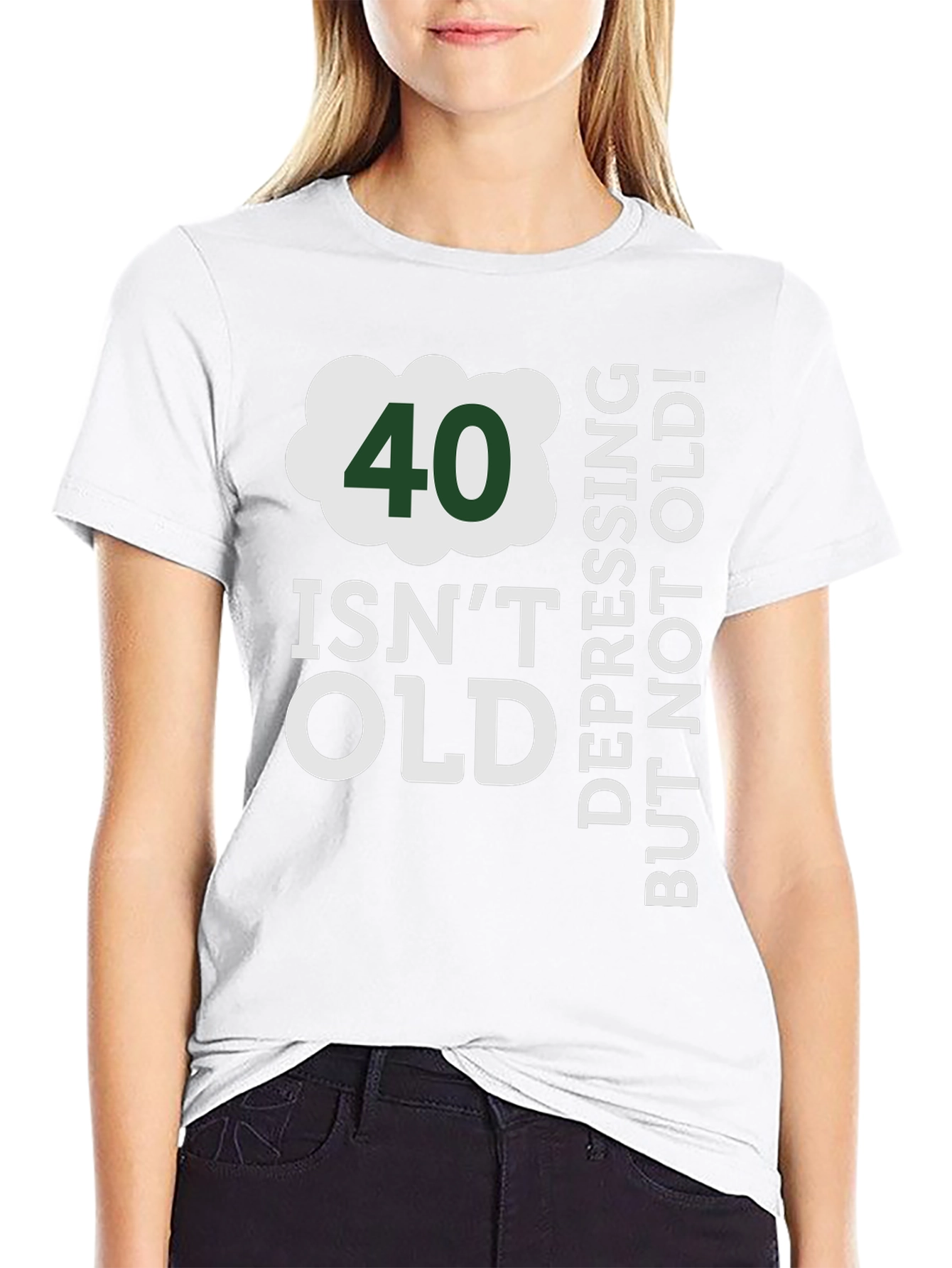 Black 40 Isn't Old T-Shirt - Funny Birthday Gift view 9