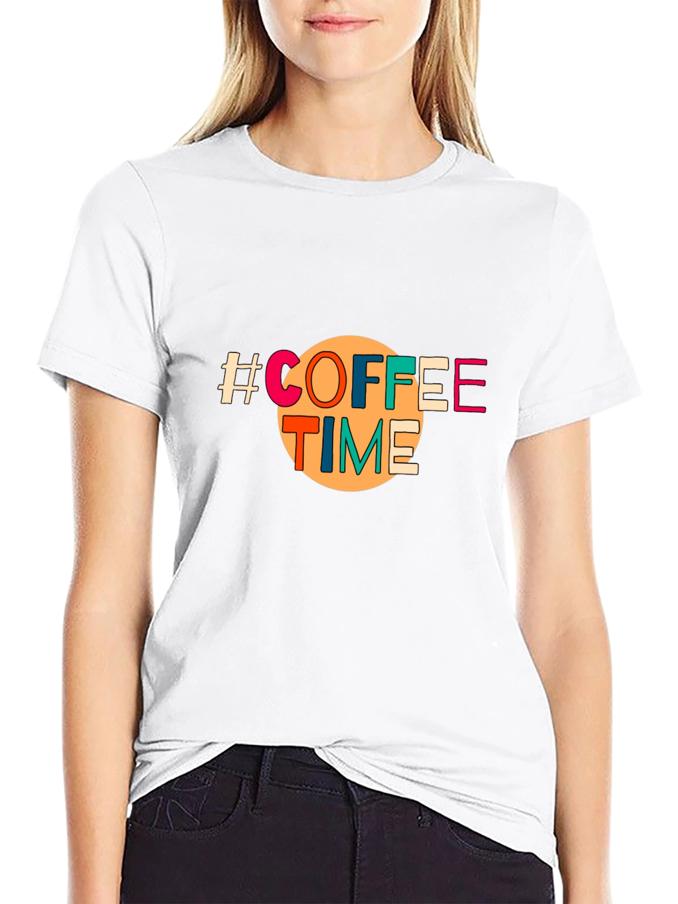 Black Coffee Time Graphic Tee - Unisex Black T-Shirt view 9