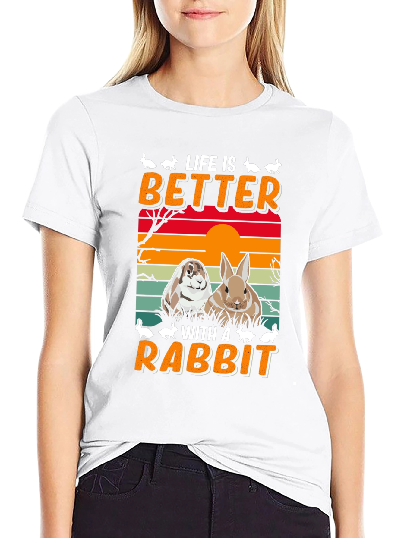 Black Life is Better With A Rabbit T-Shirt view 9